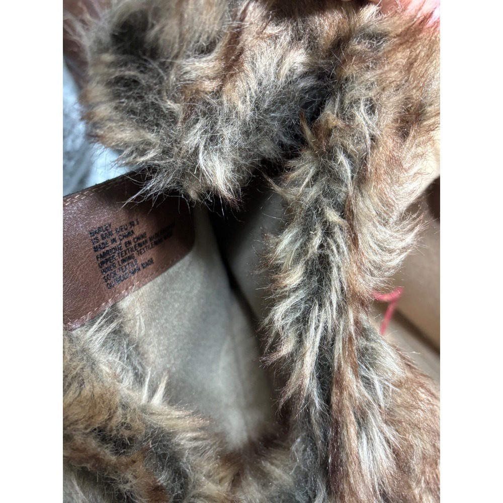 Marley Womens Brown Plaid Faux Fur Trim Lace Up Winter Duck Boots Size 8 - Picture 8 of 8